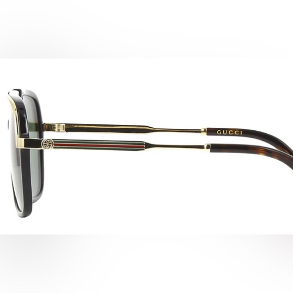 GUCCI Unisex GG0200S 004 Brown/Blue 57-14-145 Sunglasses - Picture 2 of 10